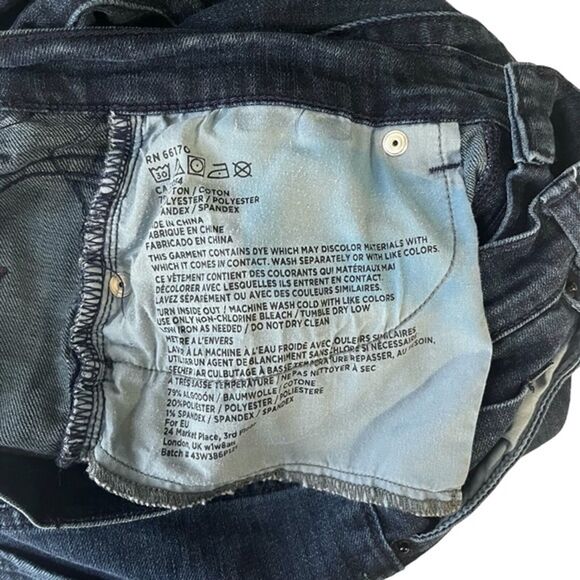 BDG HIGH RISE TWIG ANKLE Dark Wash Stretch Zip Fly Jeans URBAN OUTFITTERS 27 x29 - Picture 4 of 16